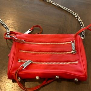 Rebecca Minkoff 5 zipper crossbody bag in red. Excellent condition